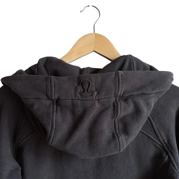 Lululemon Scuba Hoodie Light Cotton Fleece Black Size 4 - Picture 6 of 13